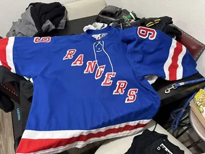Wayne Gretzky New York Rangers Blue & White "1970-1976 Throwback" CCM NHL Jersey - Picture 1 of 8