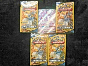 Mewtwo GX 72/73 Arte Completo Casi Nuevo Holo Ultra Raro y 4 Paquetes de Bonos Ininterrumpidos Sol y Luna - Imagen 1 de 11