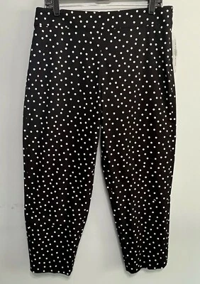 Pantalones capri para mujer Marisa Christina blancos y negros lunares talla 10 nuevos con etiquetas Foto 1 de 4