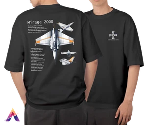 Mirage 2000 Plane Oversize Shirt - Stylish Graphic Tee, Unique Design, Air Force - Bild 1 von 7