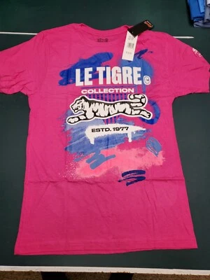 Le Tigre Men's Print T-Shirt Pink MSRP $39 Free Ship - Image 1 of 4