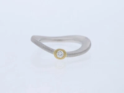 Top Preis Ring Brillant Diamant 950 Platin 750 Gold 18 Karat Wert 2.200 EUR Deta - Bild 1 von 4