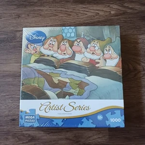 Disney Mega Snow White SEVEN DWARFS Puzzle 1000 Pc Artist Series - Is she Asleep - Picture 1 of 4