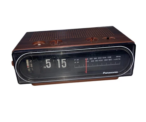 Vintage Panasonic RC 6015 Flip Alarm Clock Radio Back to The Future NEEDS REPAIR Cover