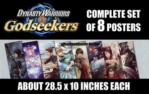 Conjunto completo original de 8 pósters de pared de Dynasty Warriors Godseekers - Koei - Imagen 1 de 4