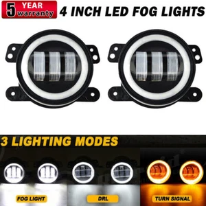 2PK For 2011-2012 Jeep Grand Cherokee 4 Inch Round Fog Lights LED Lamps Drivimg - Picture 1 of 18