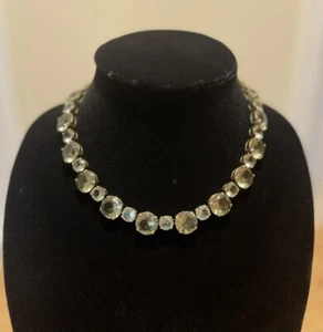 Collar de punto de cristal con espalda abierta de cristal ahumado facetado J Crew - Imagen 1 de 9