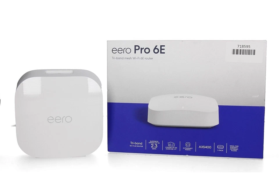 eero Pro 6E Tri-Band AXE5400 Wi-Fi 6E Mesh Router - White