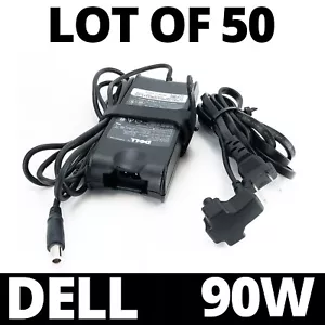 Lot of 50 OEM 90W Dell 7.4mm AC Power Adapter Laptop Charger 19.5V 4.62A & Cords - Picture 1 of 10