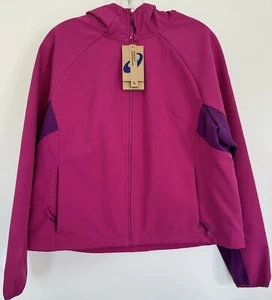 Asics Damen Softshell Windbreaker Jacke mit Kapuze Full Zip pink, lila Gr. S - Bild 1 von 20