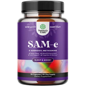 Pure SAM-E Nootropic Brain Supplement - Brain Support with S Adenosyl Methionine - Picture 1 of 9