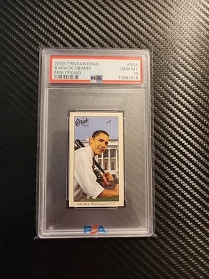 President BARACK OBAMA 2009 Tristar OBAK Mini Promo #N24 〰️ PSA 10 Gem Mint - Image 1 of 2