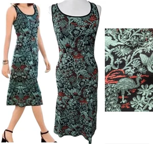 Vestido midi Peruvian Connection Pima de algodón sin mangas tejido jacquard talla XS - Imagen 1 de 14