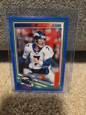 2025 Panini Score John Elway Blue Showcase #039/250 Broncos YY3 - Image 1 of 3