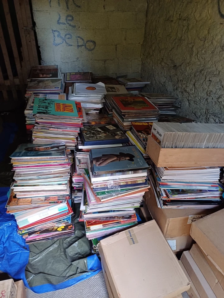 Enorme / gros lot de 4000 disques vinyles 33tours années 70 80 en tres bon etat - Photo 1/1