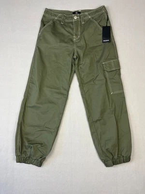 True Religion Bobbi Baggy Cargo Pants Womens 29 Kalamata Green Joggers - Image 1 of 4