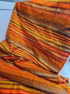 Alpaca Blanket Autumn Colors Orange Red Soft 63" X 86" Throw - Picture 1 of 3