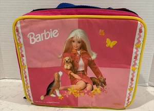 Vintage 1997 — Barbie Thermos Lunch Box Soft Sided Insulated Barbie Lunch Bag - Picture 1 of 3