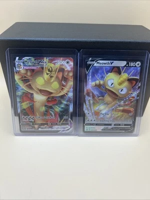 Pokemon TCG - Promo Set Meowth V SWSH004 & Meowth VMAX SWSH005 Promos - LP - Image 1 of 2