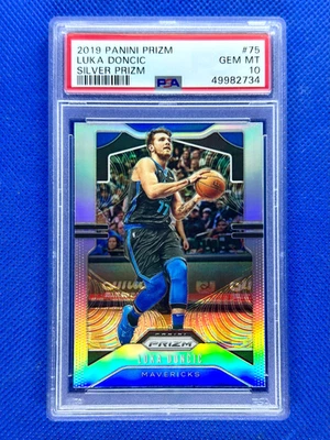 Tarjeta Panini Prizm Silver SP 2019 LUKA DONCIC #75 PSA 10 GEMAS ¡Como nueva! STUD! Foto 1 de 3