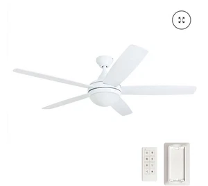 Hampton BayAshby Park 52 in. White Color Changing Integrated LED Matte White - Picture 1 of 3