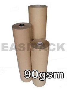 2 x Roll 900mm x 225m Brown Pure Kraft Packaging Paper 90GSM - Picture 1 of 1