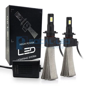 2x Fanless Canbus H7 LED Conversion Kit Bright Headlight Bulbs 6000K Xenon White - Picture 1 of 10