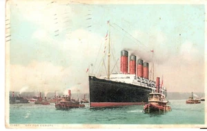 REISEPOSTKARTE (1923) AB NACH EUROPA (Phostint) Q* - Bild 1 von 2