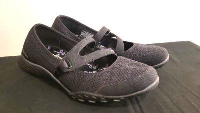 Womens SKECHERS 23005 MC Get up May Jane Black Relaxed Fit Memory Biker Shoes 7 - Image 1 of 4