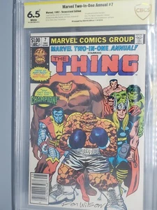 Marvel Two-In-One Annual #7 DING not CGC CBCS 6.5+ NEWSSTAND signed Ron Wilson - Bild 1 von 2