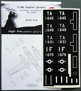 B-26K Counter Invader Nat. Insignias Mask for 1/48 ICM - DEAD Design NM48049 - Picture 1 of 2