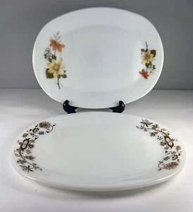 Pyrex JAJ - 2 x Oval Plates Steak Platters Vintage 30cm x 23cm - Autumn Gl. Vine - Picture 1 of 4