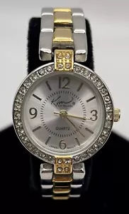 Kim Rogers Silver/Gold Tone Women's Watch # 15296 Rhinestone Accent- New Battery - Picture 1 of 15