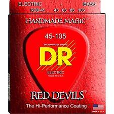 RED DEVILS - RED Colored Bass Strings: Medium 45-105