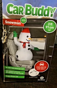 Gemmy Airblown pupazzo di neve gonfiabile Natale amico auto per sedile passeggero 3 piedi nuovo - Foto 1 di 6