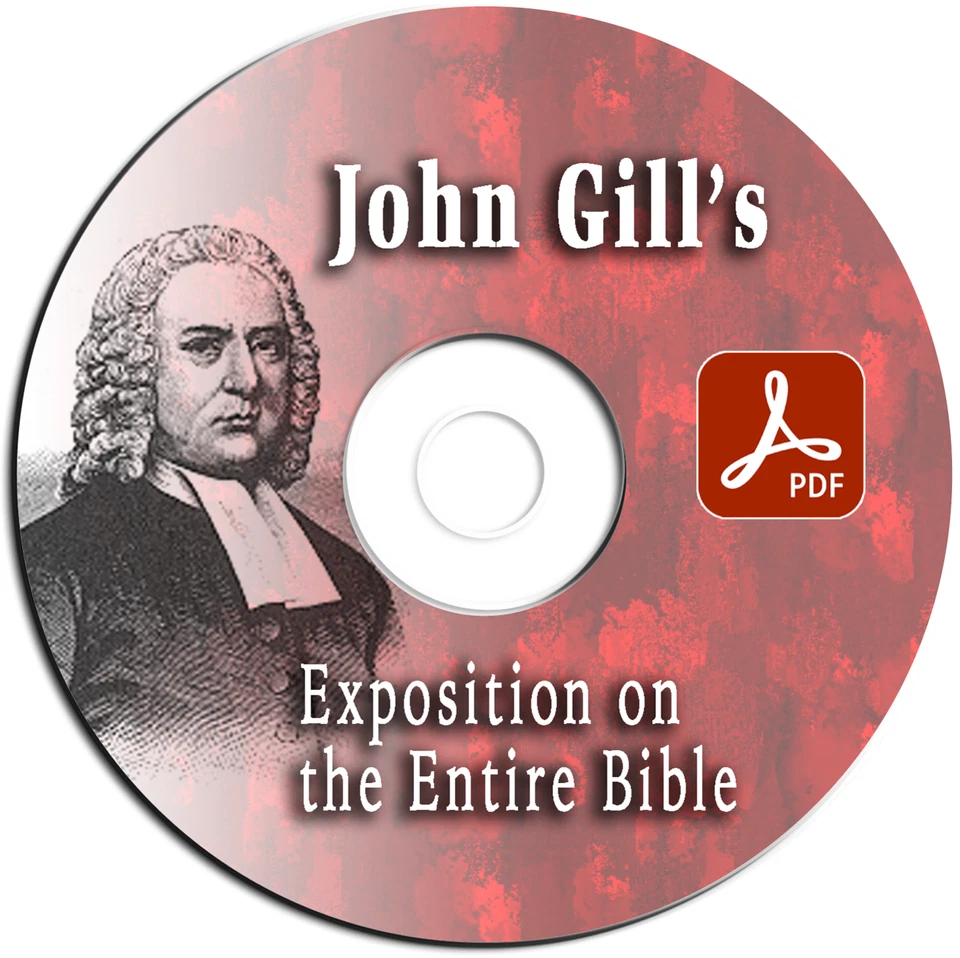 John Gills Exposition on Entire Bible-christian Study Commentary-on CD eBook PDF