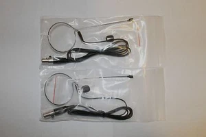 2 x Black Single Earhook Headset Microphones for Shure Wireless TA4F 4pin XLR - Picture 1 of 5