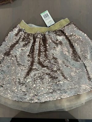 NWT Girl’s Kids PEEK Brand Sequined Gold Rust Holiday Skirt Size 8 FREE SHIPPING - Image 1 of 4