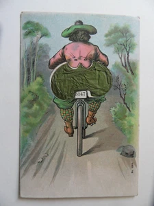 Novelty: Silk Hold To Light Cyclist. Unposted. - Picture 1 of 3