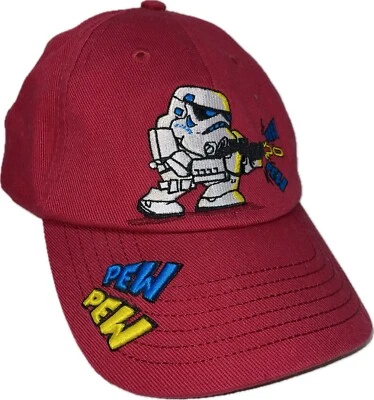 Gorra Stormtrooper Pew Pew Star Wars Parques Disney Talla Juvenil Roja Negra Correa Foto 1 de 2