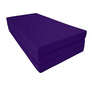Purple Full Trifold Foam Bed, Shikibuton, Foldable Ottoman Mats 4 x54x 75 - Picture 1 of 6