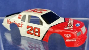 Vintage Tyco 1986 Ford Thunderbird Hardee's Coke #28 White & Red Slot Car Body - Picture 1 of 7