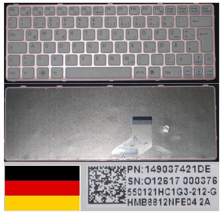 Tastiera Qwertz Tedesca SONY Vaio SVE11 SVE-11 Sve 11 550121HC1G3-2 14903742 - Immagine 1 di 1