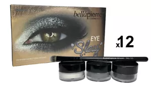 12 Pack of Bella Pierre Cosmetics Eye SLAY Eyeshadow Brush & Shimmer Powder Set - Picture 1 of 3