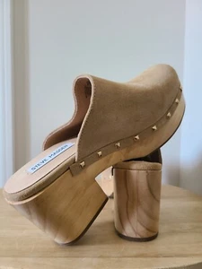 Steve Madden Brooklyn Suede Platform Clog Mule Size 8.5 - Picture 1 of 8