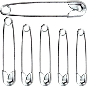 50 Stck. x verschiedene Stahl Sicherheitsnadeln klein-groß Säume Handwerk Schneiderei UK - Bild 1 von 4