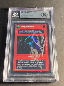 CLIVE REVILL Signed Star Wars Decipher CCG Card Auto Beckett BAS Slabbed EMPEROR