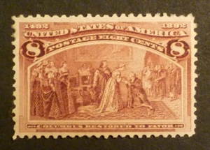 US Scott #236 MXLH / 1893 Columbian / Well Centered / Deep Color / SCV $50.00 - Picture 1 of 2