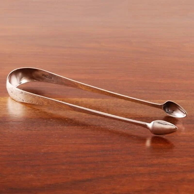 WARD BARTHOLOMEW & TROTT HARTFORD CT COIN SILVER SUGAR TONGS 1800 NO MONOGRAM - Image 1 of 4