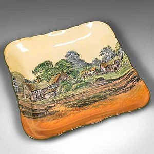 Vintage Decorative Square Dish, English, Ceramic Serving Plate, Early 20th, 1930 - Picture 1 of 8